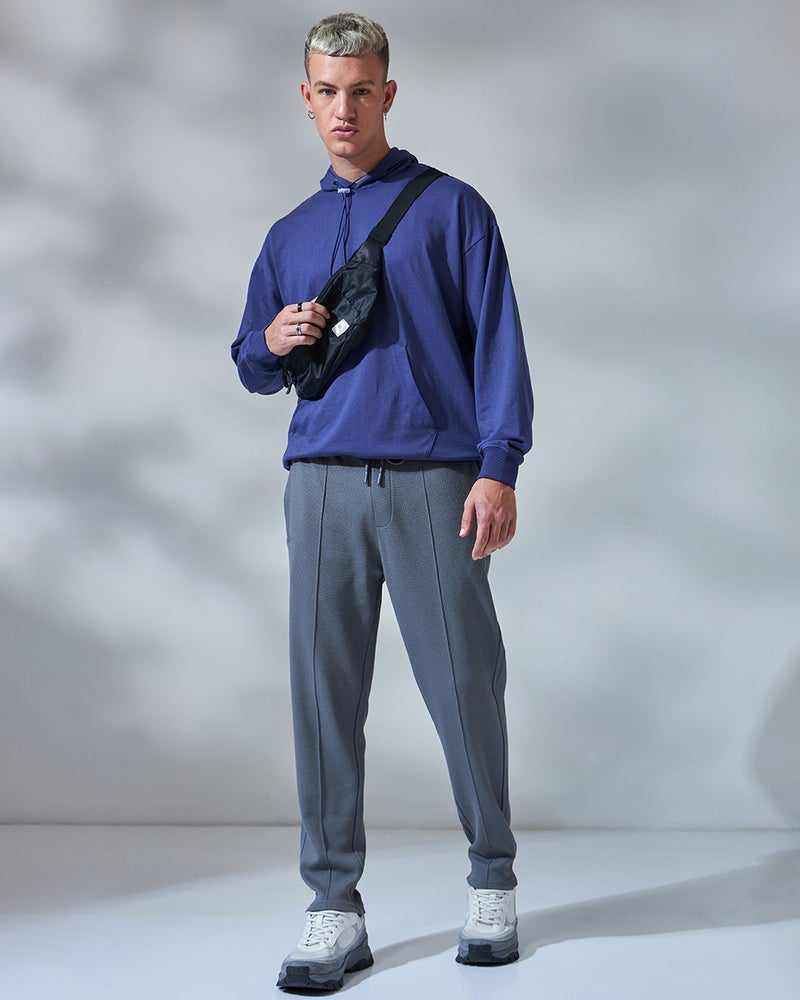 bewakoof Men's Grey Warm Track Pants - Image 4